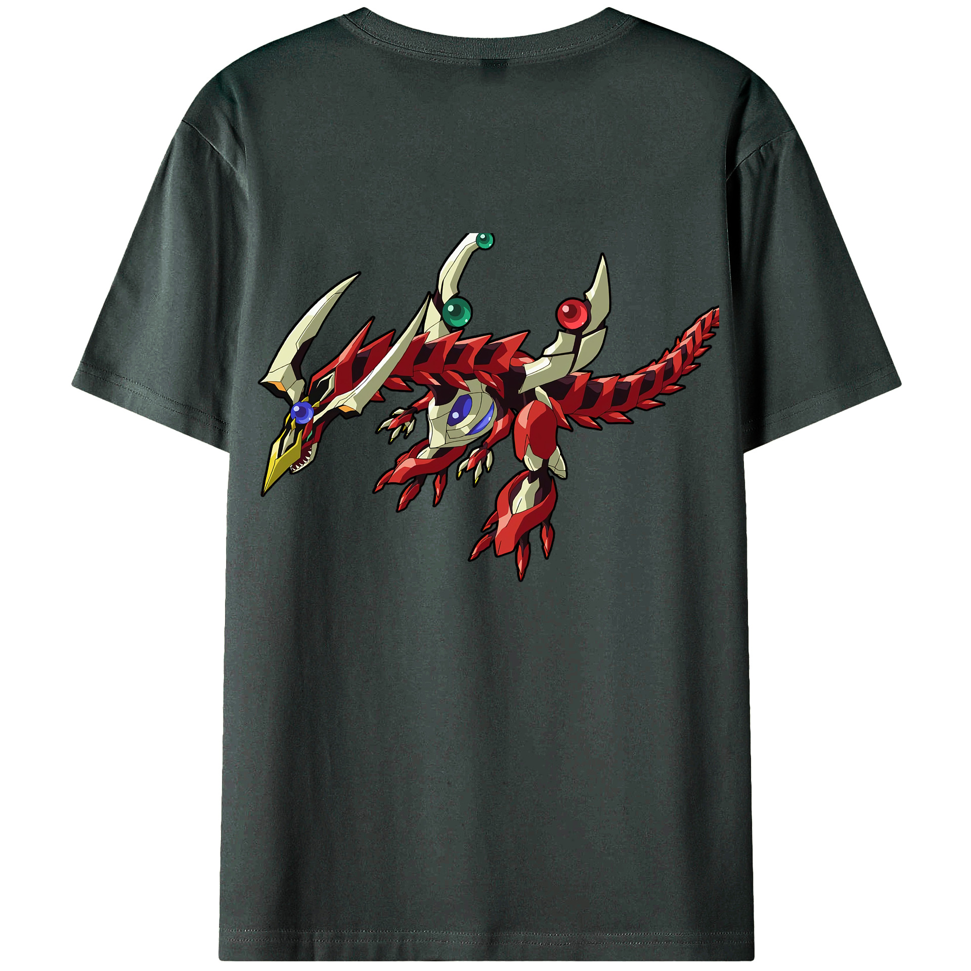 （画像用） 遊☆戯☆王 Yu-Gi-Oh! 綿100％ メンズ半袖Tシャツ（バックプリント） 通気性